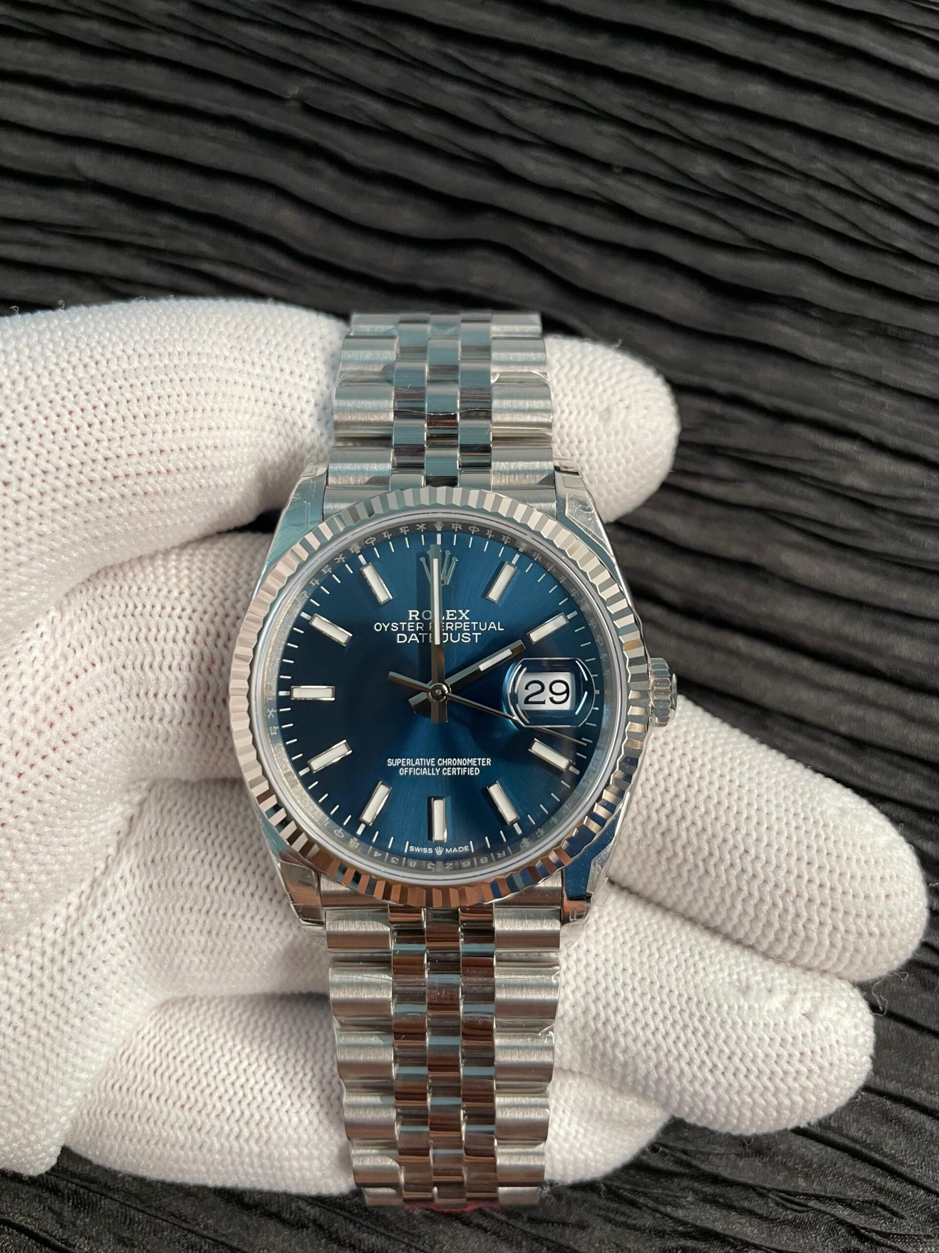 Date 36mm 126234 904L SS VSF 1:1 Best Edition Blue Fluted Dial on Jubilee Bracelet VS3235