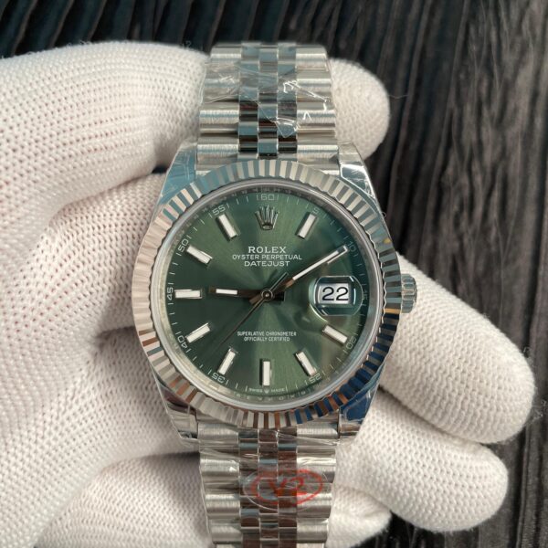 Date 41 126334 904L SS V2 VSF 1:1 Best Edition Green Dial Stick Marker On Jubilee Bracelet DD3235