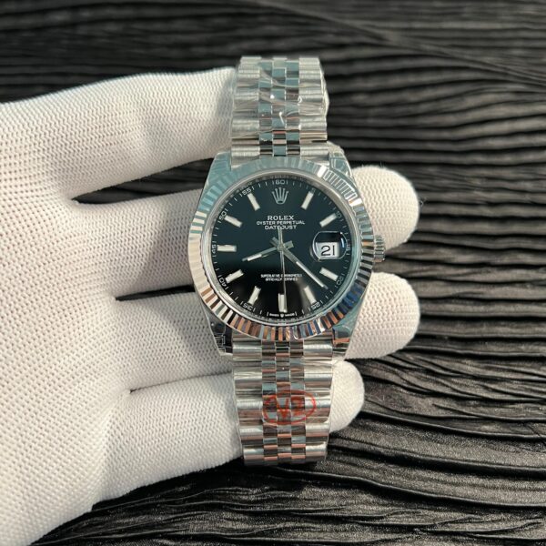 Date 41 126334 904L SS V2 VSF 1:1 Best Edition Black Dial Stick Marker On Jubilee Bracelet DD3235