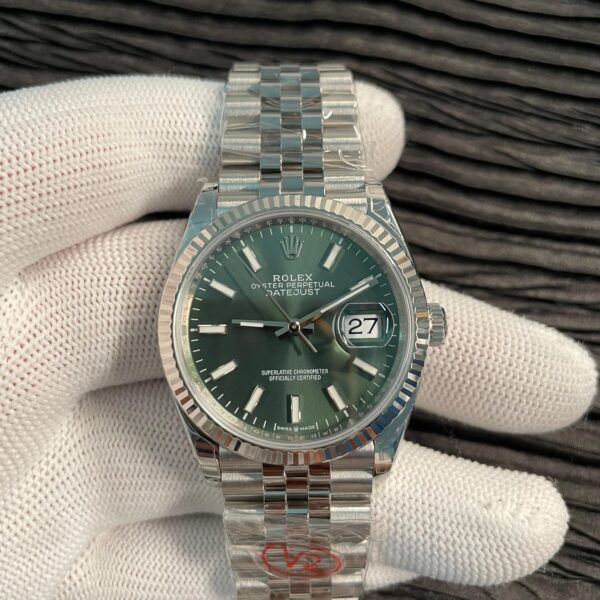 Date 36 SS 126234 VSF 1:1 Best Edition 904L Steel Green Stick Dial on Jubilee Bracelet VS3235 V2
