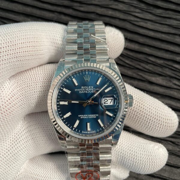 Date 36 SS 126234 VSF 1:1 Best Edition 904L Steel Blue Stick Dial on Jubilee Bracelet VS3235 V2