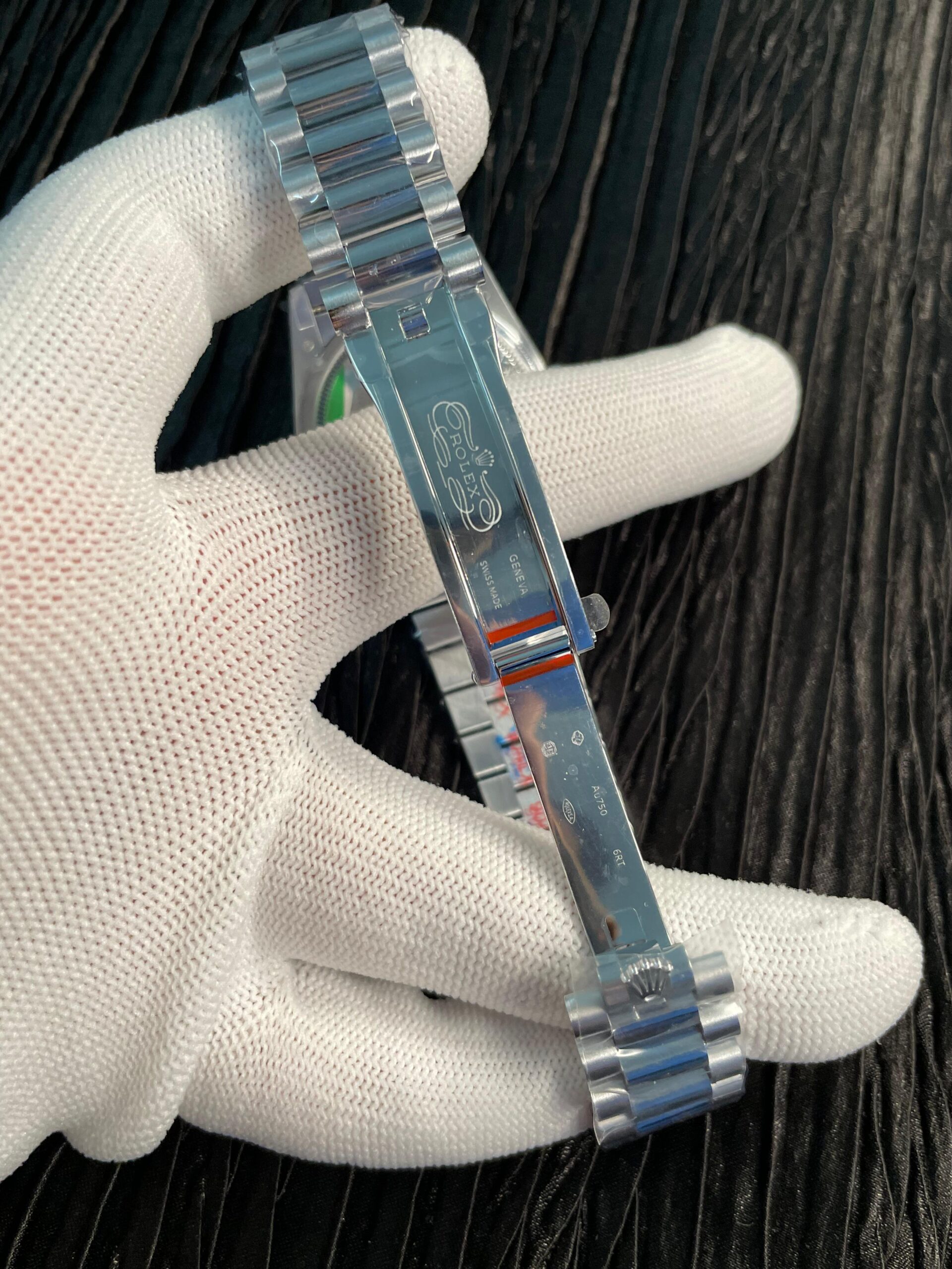 Day 128239 36mm Gain Weight QF 1:1 Best Edition Blue Ombre Dial Roman Marker On YG President Bracelet A2836 - Image 8