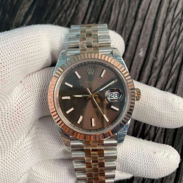 Date 41 SS/RG 126331 VSF 1:1 Best Edition 904L Steel Brown Stick Dial on Jubilee Bracelet VS3235