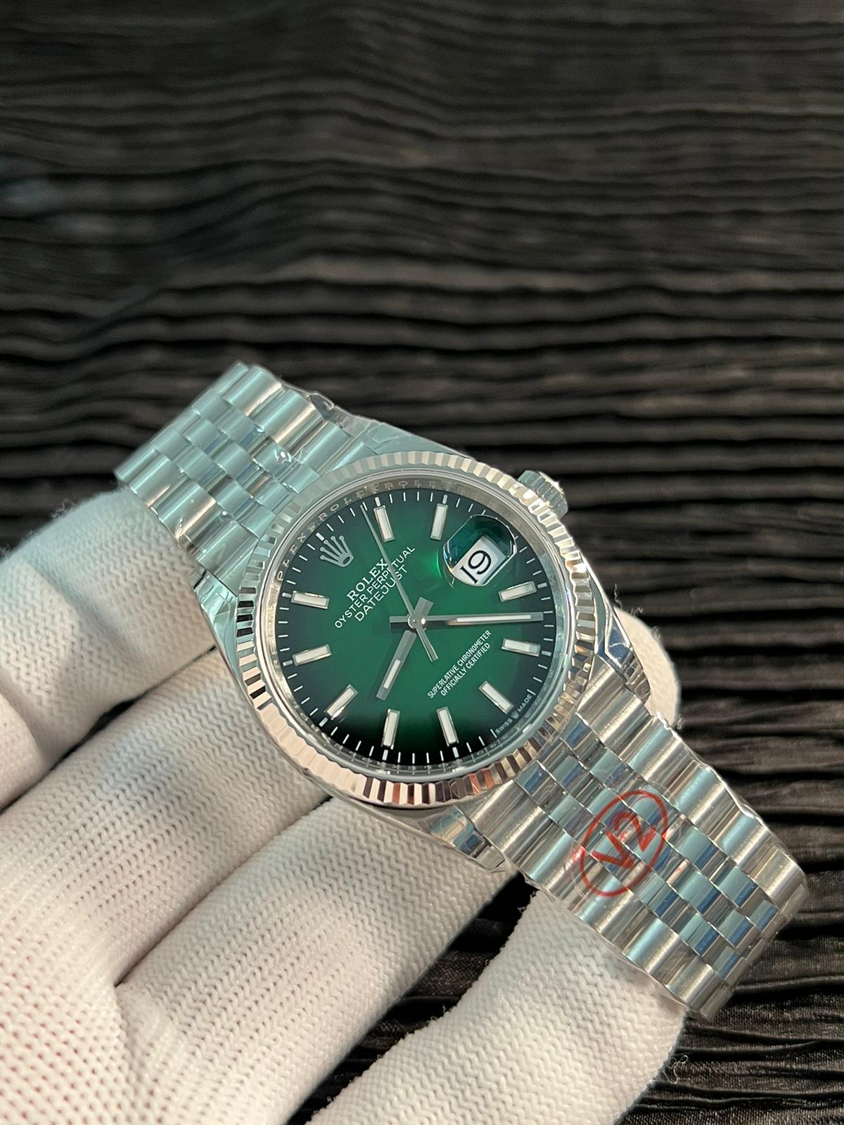 Date 41 126334 904L SS V2 VSF 1:1 Best Edition Green Ombre Dial Stick Marker On Jubilee Bracelet DD3235 - Image 3