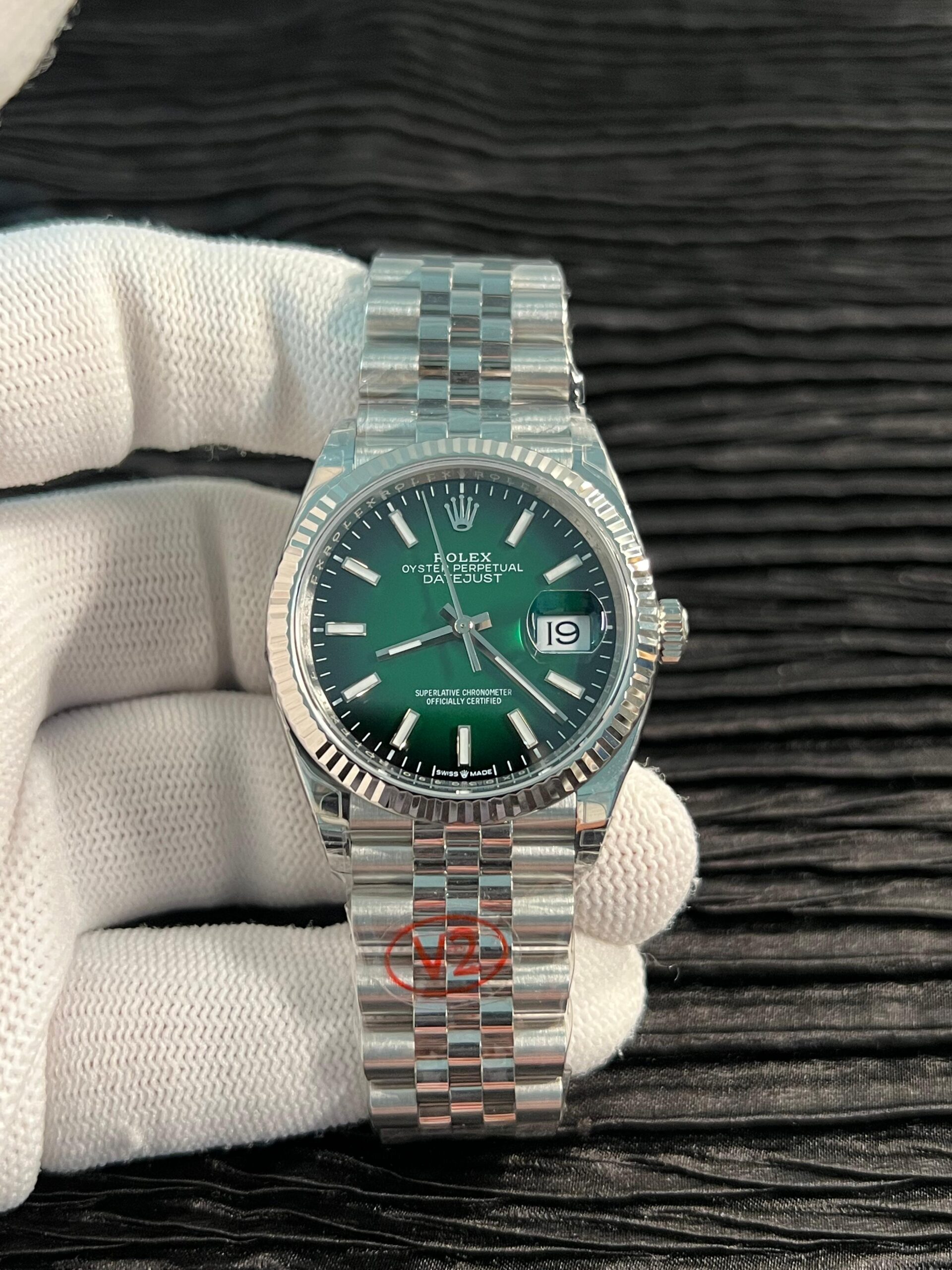 Date 41 126334 904L SS V2 VSF 1:1 Best Edition Green Ombre Dial Stick Marker On Jubilee Bracelet DD3235