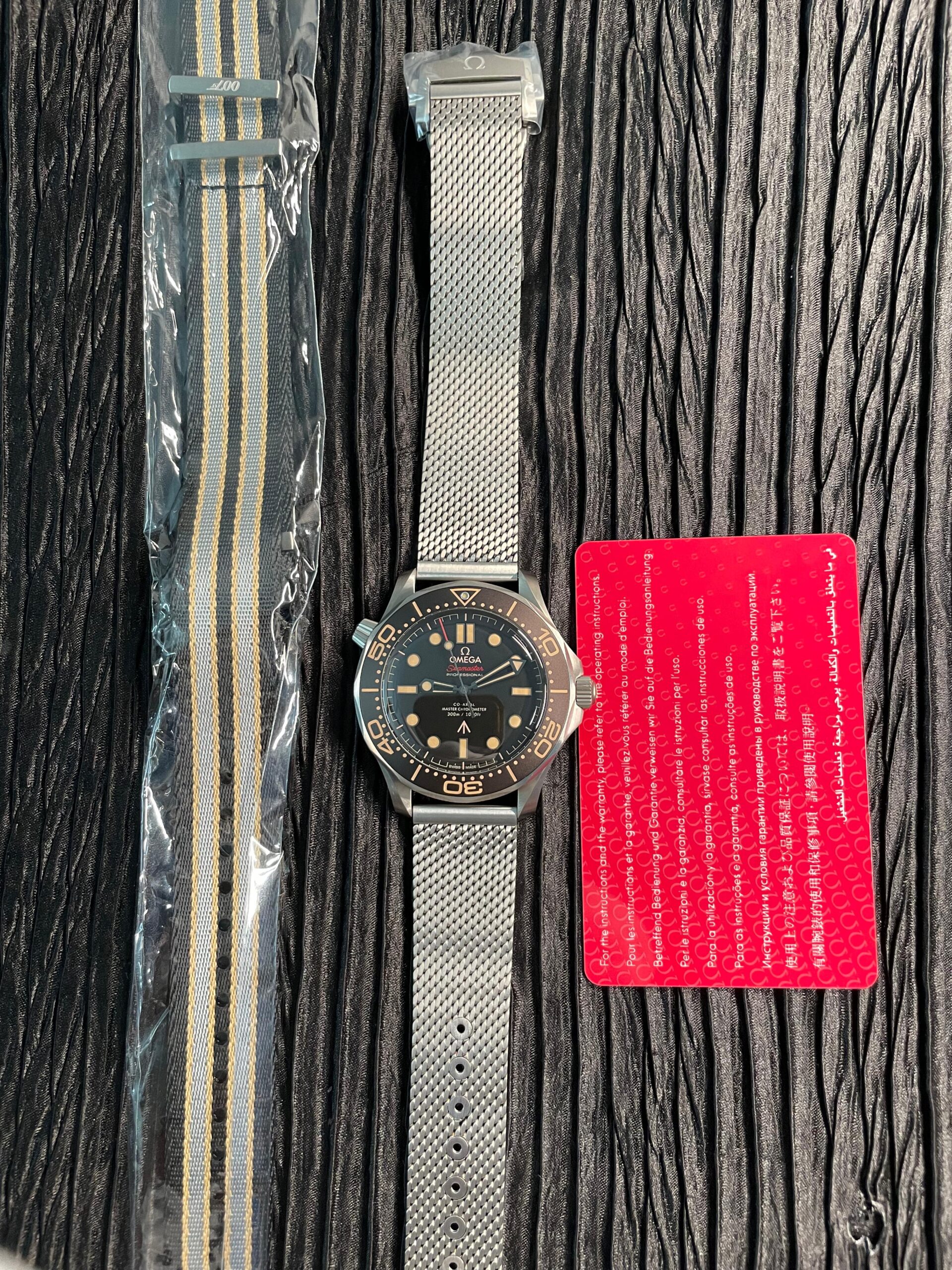 Seamaster 300 "No Time to Die" Titanium V7 VSF 1:1 Best Edition On Titanium Mesh Bracelet SA8806 Super Clone (Free Nato) - Image 9