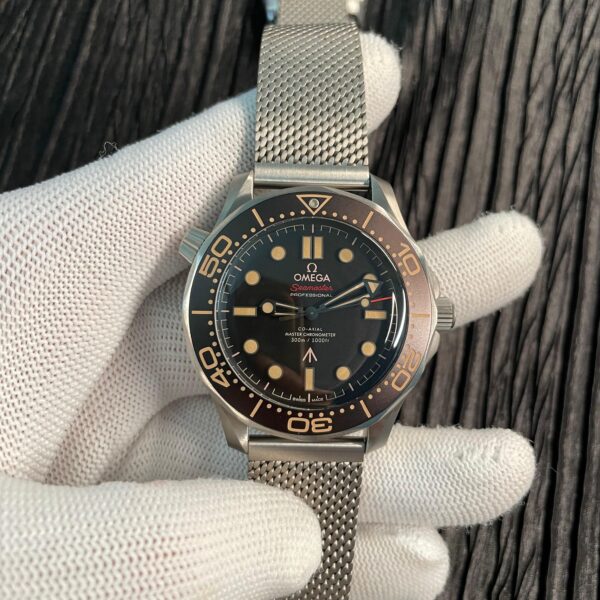 Seamaster 300 "No Time to Die" Titanium V7 VSF 1:1 Best Edition On Titanium Mesh Bracelet SA8806 Super Clone (Free Nato)