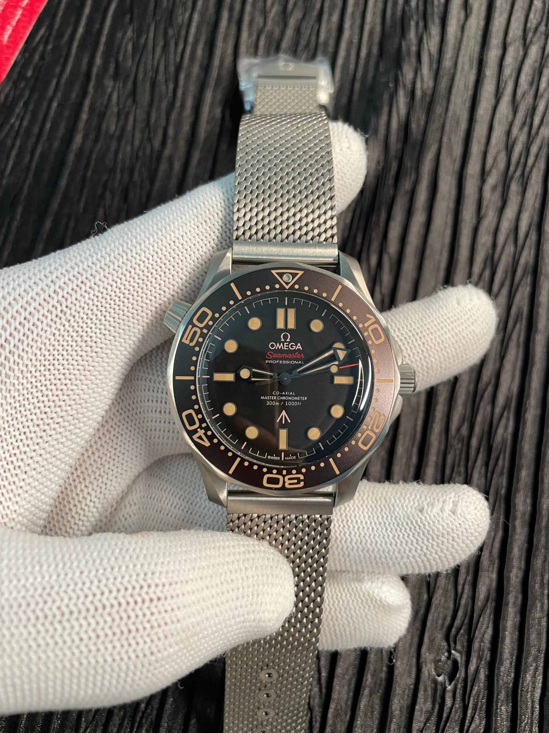 Seamaster 300 "No Time to Die" Titanium V7 VSF 1:1 Best Edition On Titanium Mesh Bracelet SA8806 Super Clone (Free Nato)