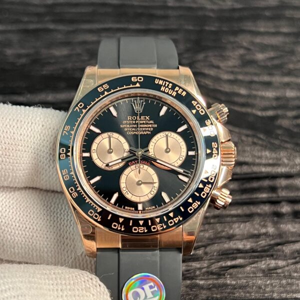 Dayto 126515 QF 1:1 Best Edition Black/RG Dial on Oysterflex Strap JH4131 V18 ca. 157 grams Weighted (Free Sprung)