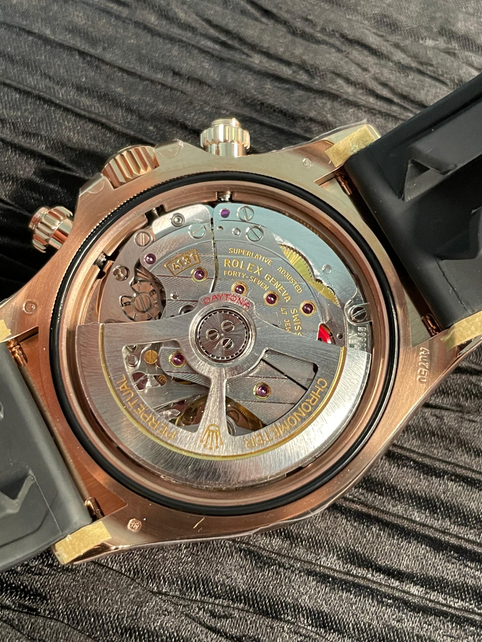 Dayto 126515 QF 1:1 Best Edition Black/RG Dial on Oysterflex Strap JH4131 V18 ca. 157 grams Weighted (Free Sprung) - Image 9