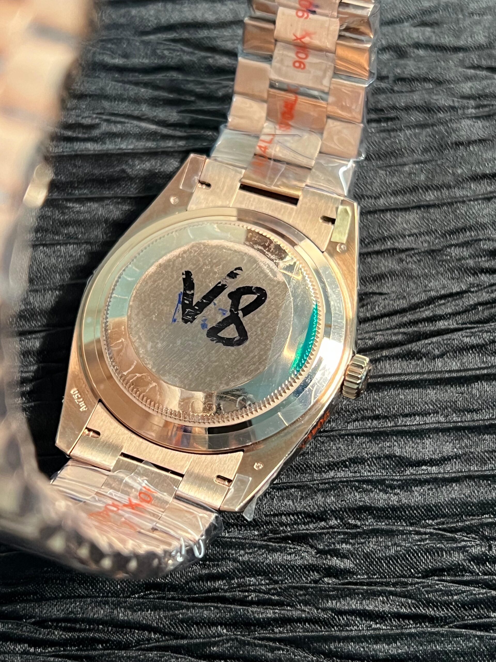 DayD 128238 40mm Gain Weight V6 RG QF 1:1 Best Edition Green Dial Roman Markers on RG President Bracelet A2836 - Image 7