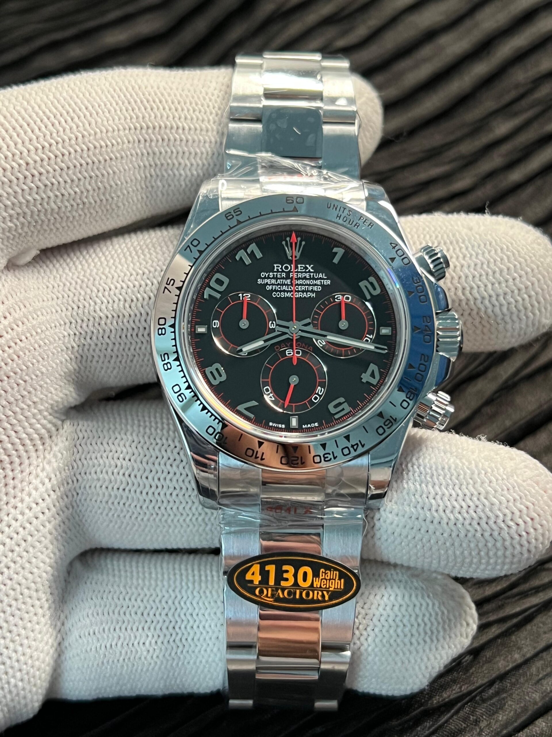 Dayto 116509 Gain Weight QF 1:1 Best Edition Black Dial Numeral Marker On SS Bracelet SH4130 ca. 185 grams