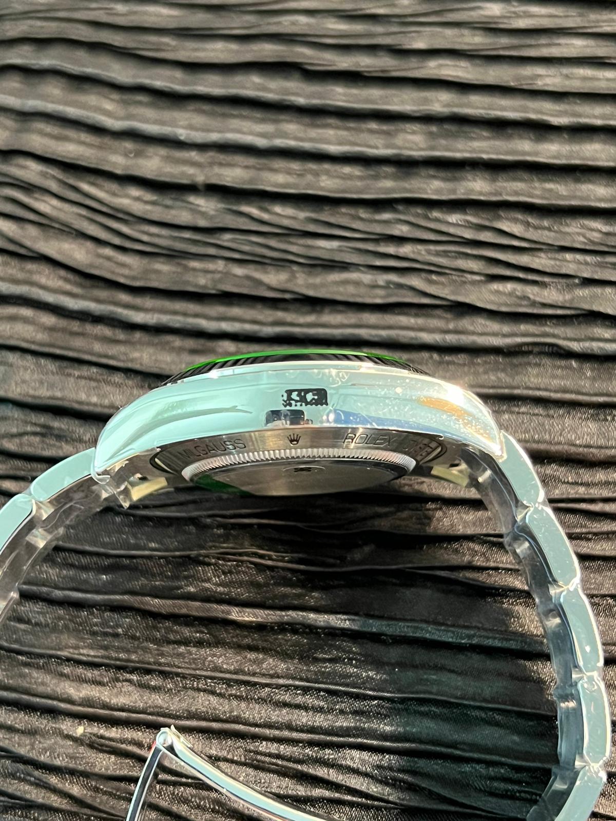 Milgauss 116400 GV Real Green Sapphire 904L SS VSF 1:1 Best Edition Blue Dial on 904L SS Bracelet SA3131 - Image 6