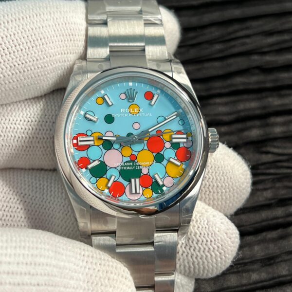 Oyster Perpetual 36mm 126000 904L VSF 1:1 Best Edition Turquoise Blue Celebration Motif Dial On SS Bracelet VS3230