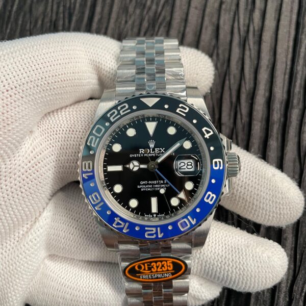 GMT-Master II 126710 BLNR Black/Blue V2 904L SS QF 1:1 Black Dial On Jubilee Bracelet SH3285 CHS (Free Sprung)