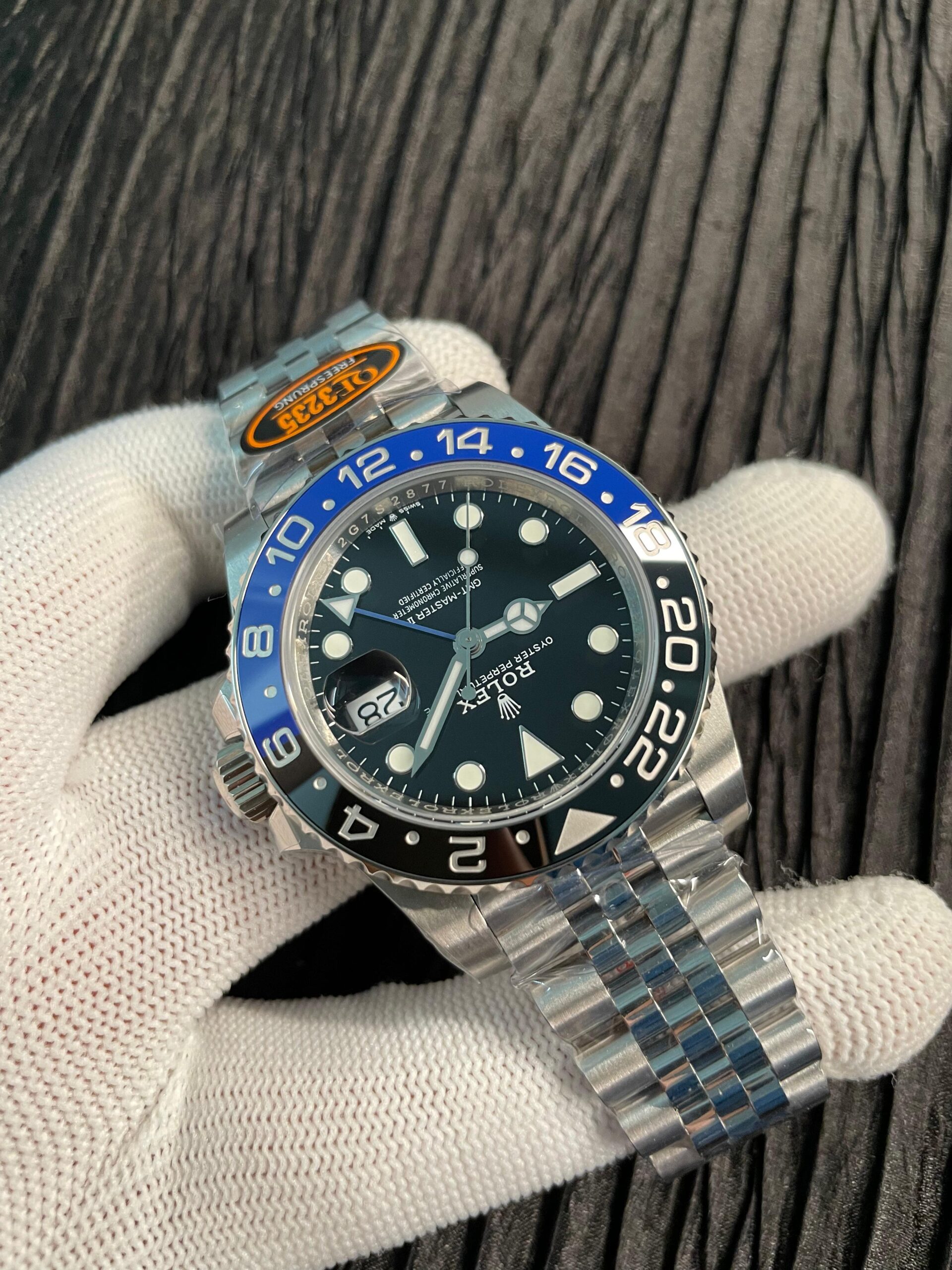 GMT-Master II 126710 BLNR Black/Blue V2 904L SS QF 1:1 Black Dial On Jubilee Bracelet SH3285 CHS (Free Sprung) - Image 4