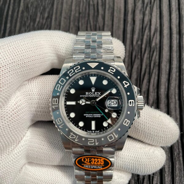 GMT-Master II 126710 GRNR Black/Gray V2 904L SS QF 1:1 Black Dial On Jubilee Bracelet SH3285 CHS (Free Sprung)