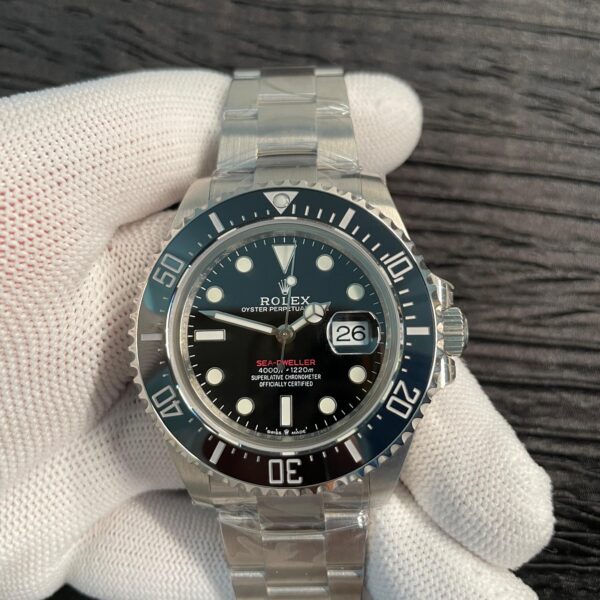 Sea-Dweller 126600 43mm 904L SS QF 1:1 Best Edition Black Dial On Oyster Bracelet SH3235 (Free Sprung)