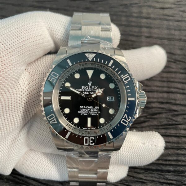 Sea-Dweller DEEPSEA 126660 904L SS QF 1:1 Best Edition Black Dial On Oyster Bracelet SH3235 (Free Sprung)