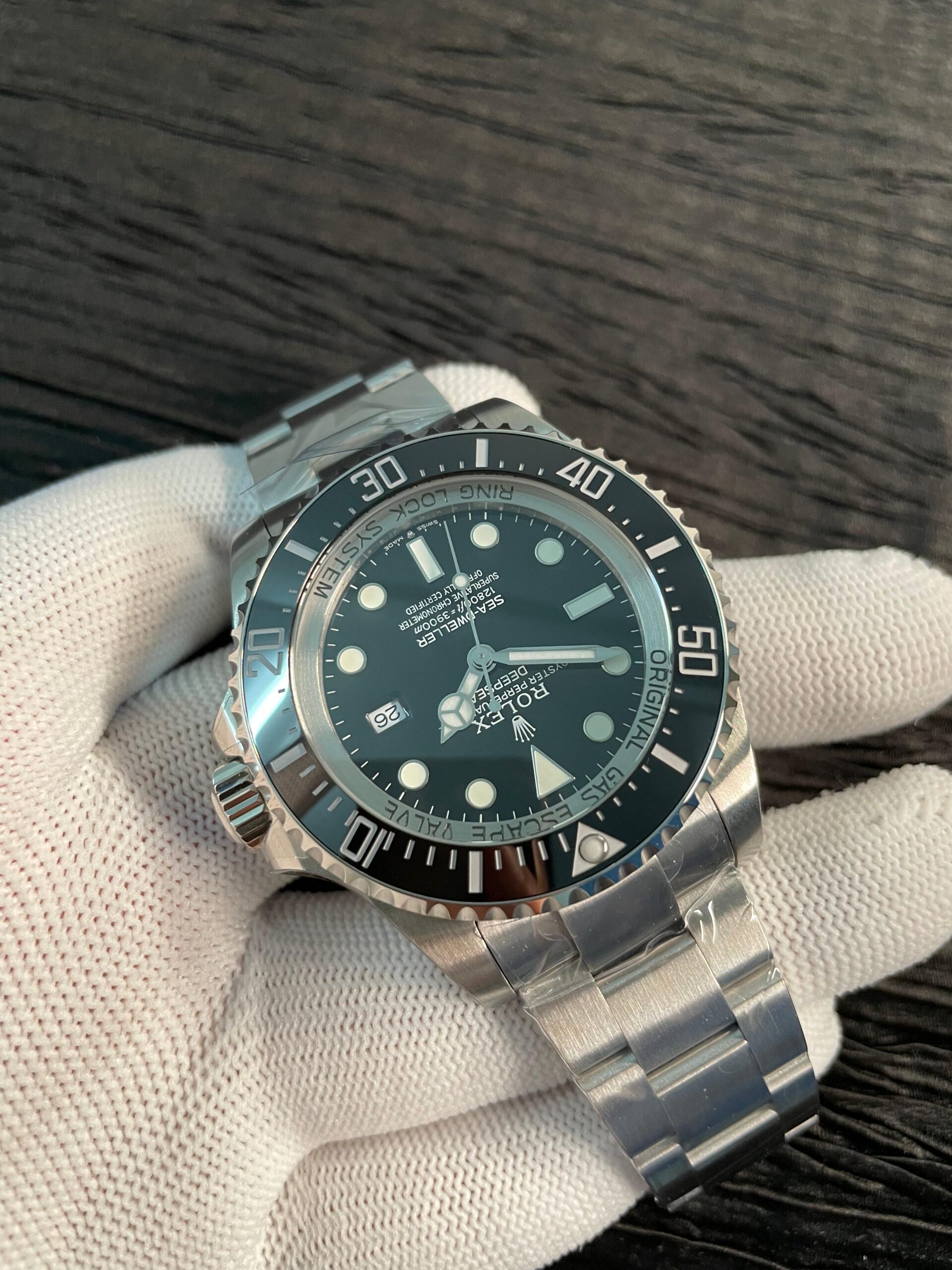 Sea-Dweller DEEPSEA 126660 904L SS QF 1:1 Best Edition Black Dial On Oyster Bracelet SH3235 (Free Sprung) - Image 4