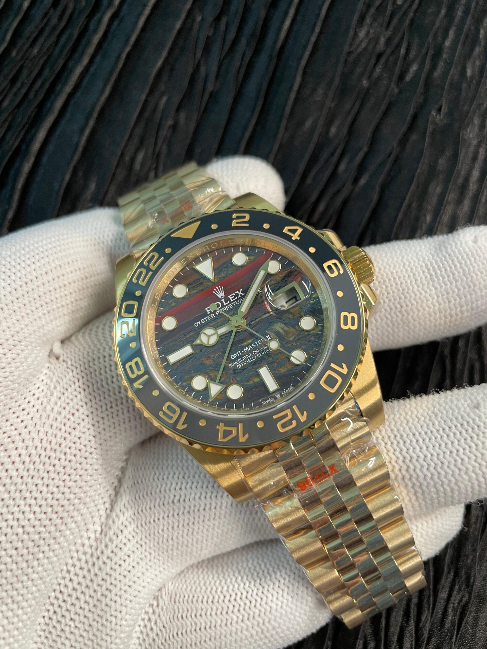 GMT Master II 126718 GRNR Gain Weight QF 1:1 Tiger Iron Dial On YG Jubilee Bracelet SH3285 CHS (Free Sprung) - Image 3