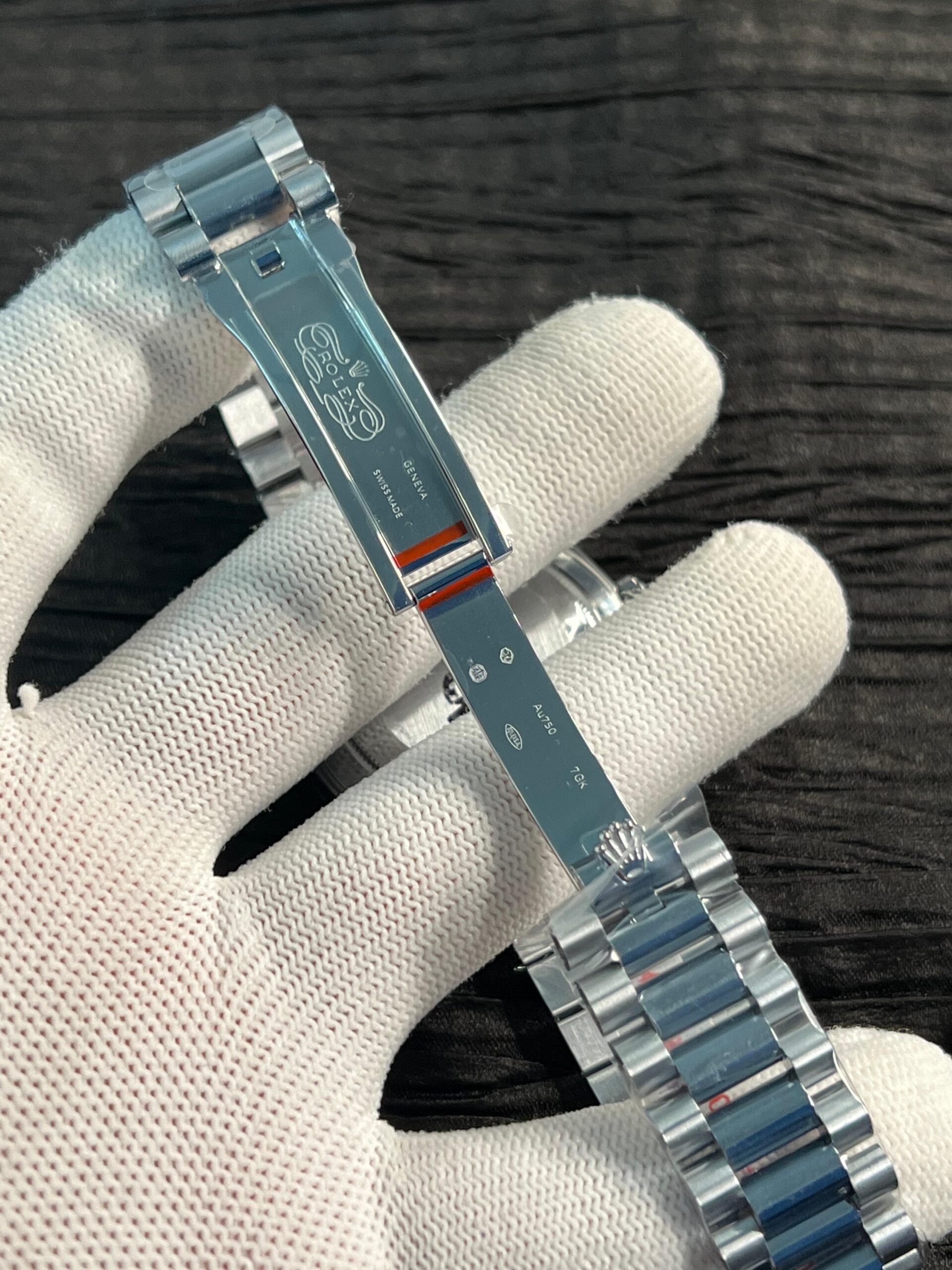 Day Date 228238 40mm 904L SS Bezel QF Gain Weight Blue Dial Roman Markers on SS President Bracelet A2836 - Image 8