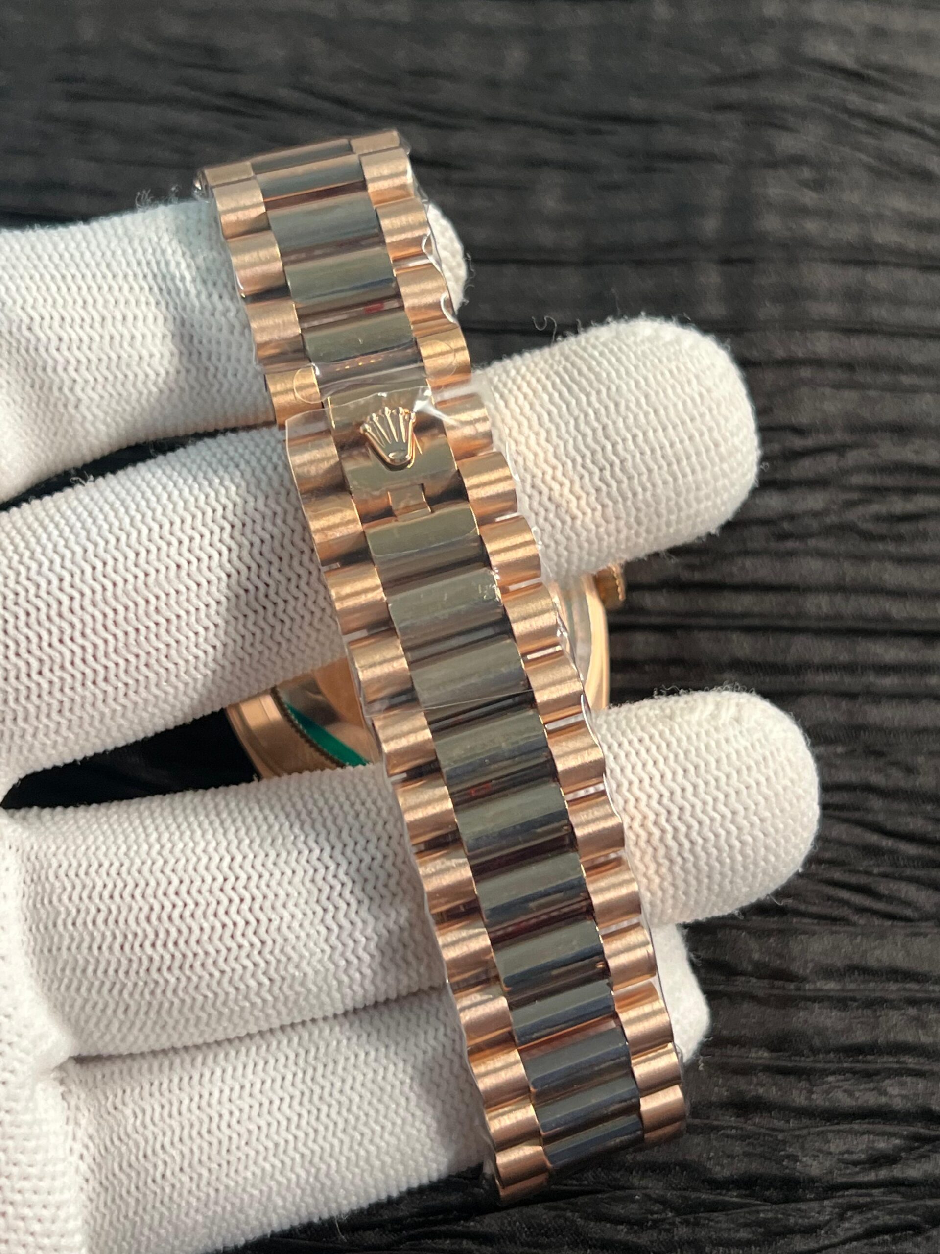 Day Date 228238 40mm Gain Weight QF 1:1 Best Edition Brown Dial T Diamond Marker On RG President Bracelet A2836 - Image 9