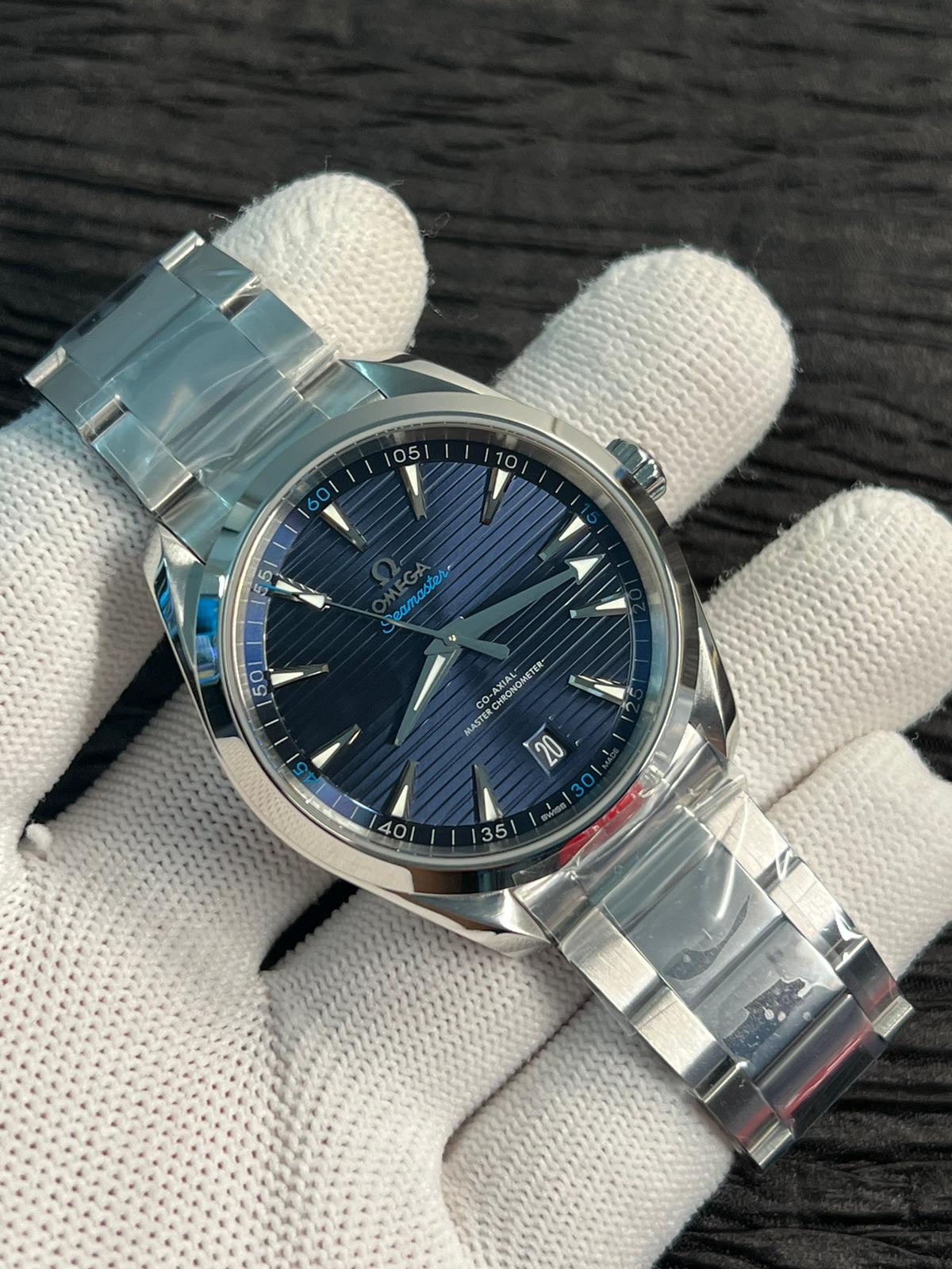 Aqua Terra 150M Master Chronometers VSF 1:1 Best Edition Deep Blue Dial Silver Hand on SS Bracelet A8900 Super Clone - Image 3