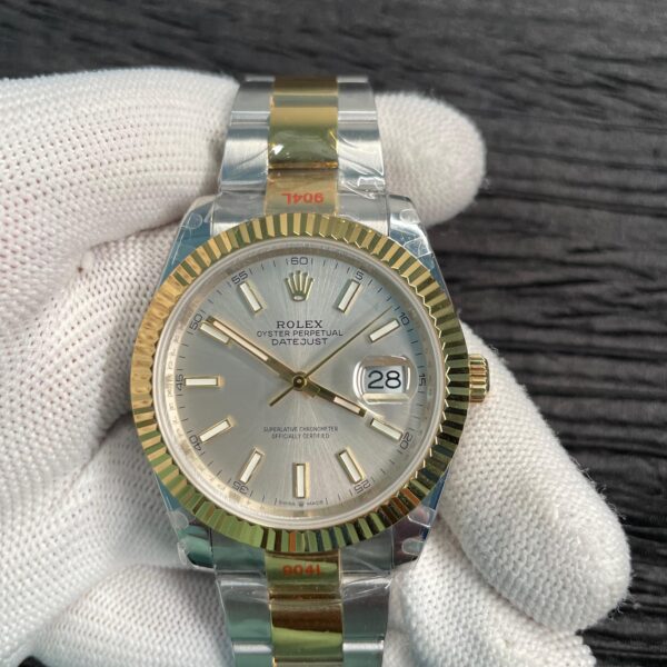 DateJust 41 126331 SS/YG QF 1:1 Best Edition 904L Steel Silver Dial on SS/YG Oyster Bracelet SH3235 (Free Sprung)