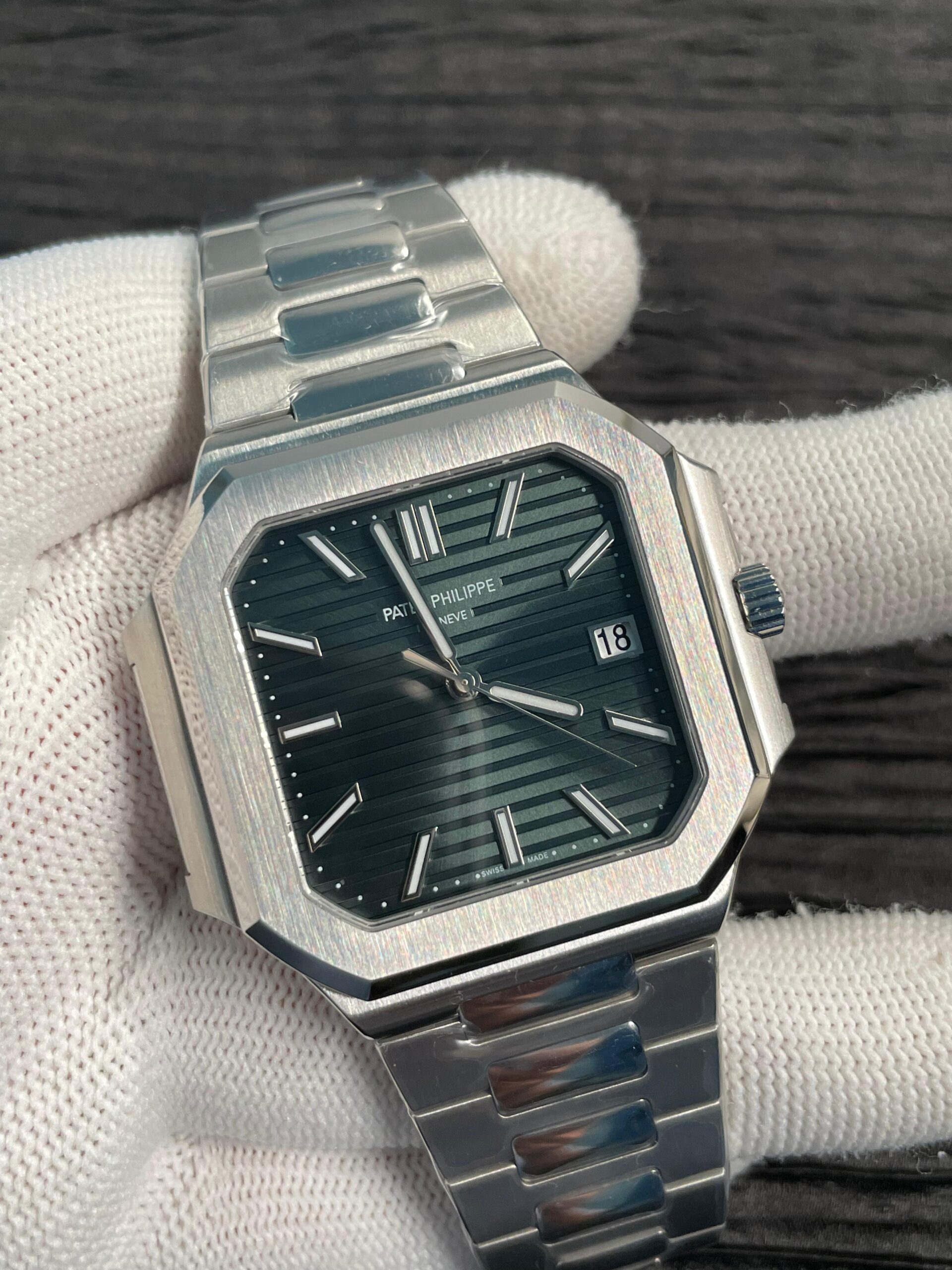 Cubitus 5821 SS PPF Best Edition Green Dial On SS Bracelet PPF 26-330 - Image 5
