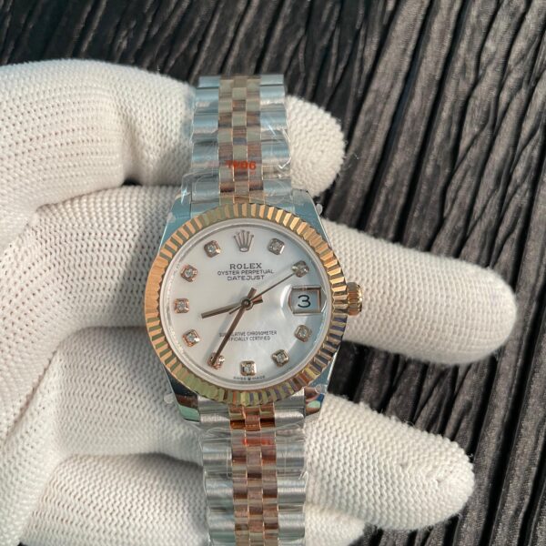 DateJust 31mm 278273 SS/RG QF 1:1 Best Edition 904L Steel White MOP Diamonds Dial on Jubilee Bracelet A2836