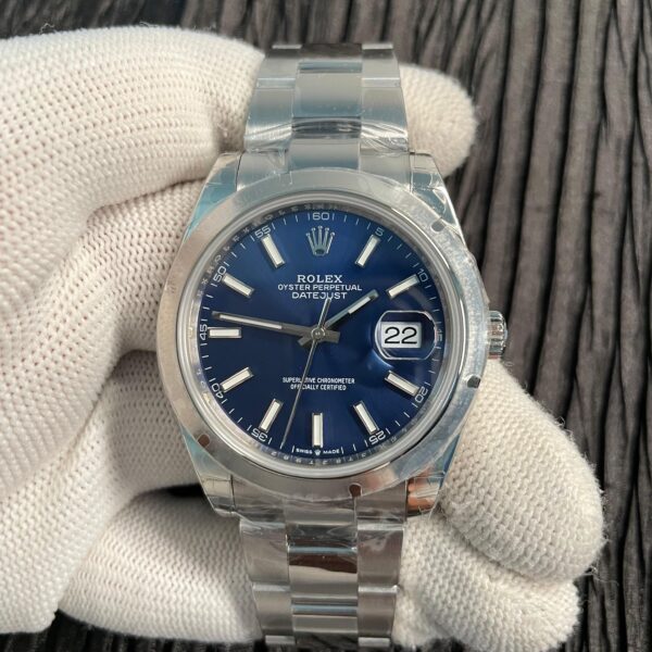 DateJust 41 126300 SS QF 1:1 Best Edition 904L Steel Blue Dial on SS Oyster Bracelet SH3235 (Free Sprung)