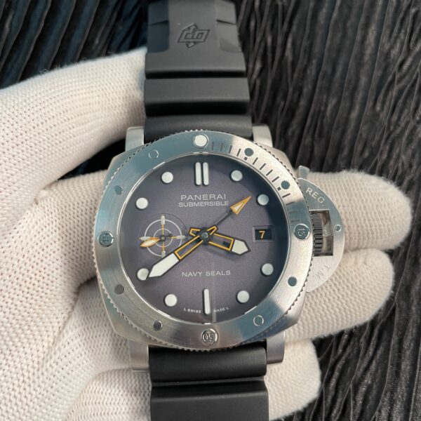 PAM1323 Y GMT VSF 1:1 Best Edition Dark Gray Dial on Black Rubber Strap P9011