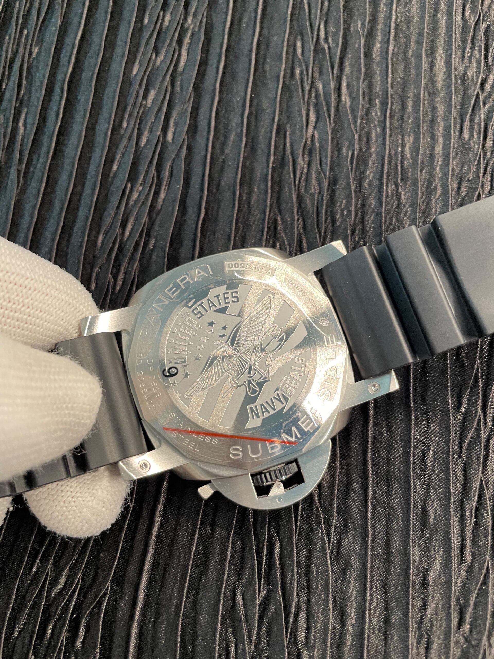 PAM1323 Y GMT VSF 1:1 Best Edition Dark Gray Dial on Black Rubber Strap P9011 - Image 7