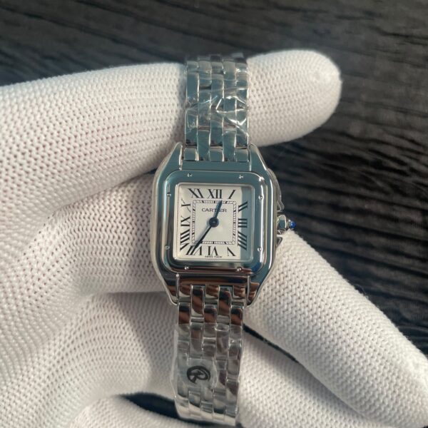 Panthère Secrete Ladies 22mm SS AF 1:1 Best Edition White Dial on SS Bracelet Ronda Quartz
