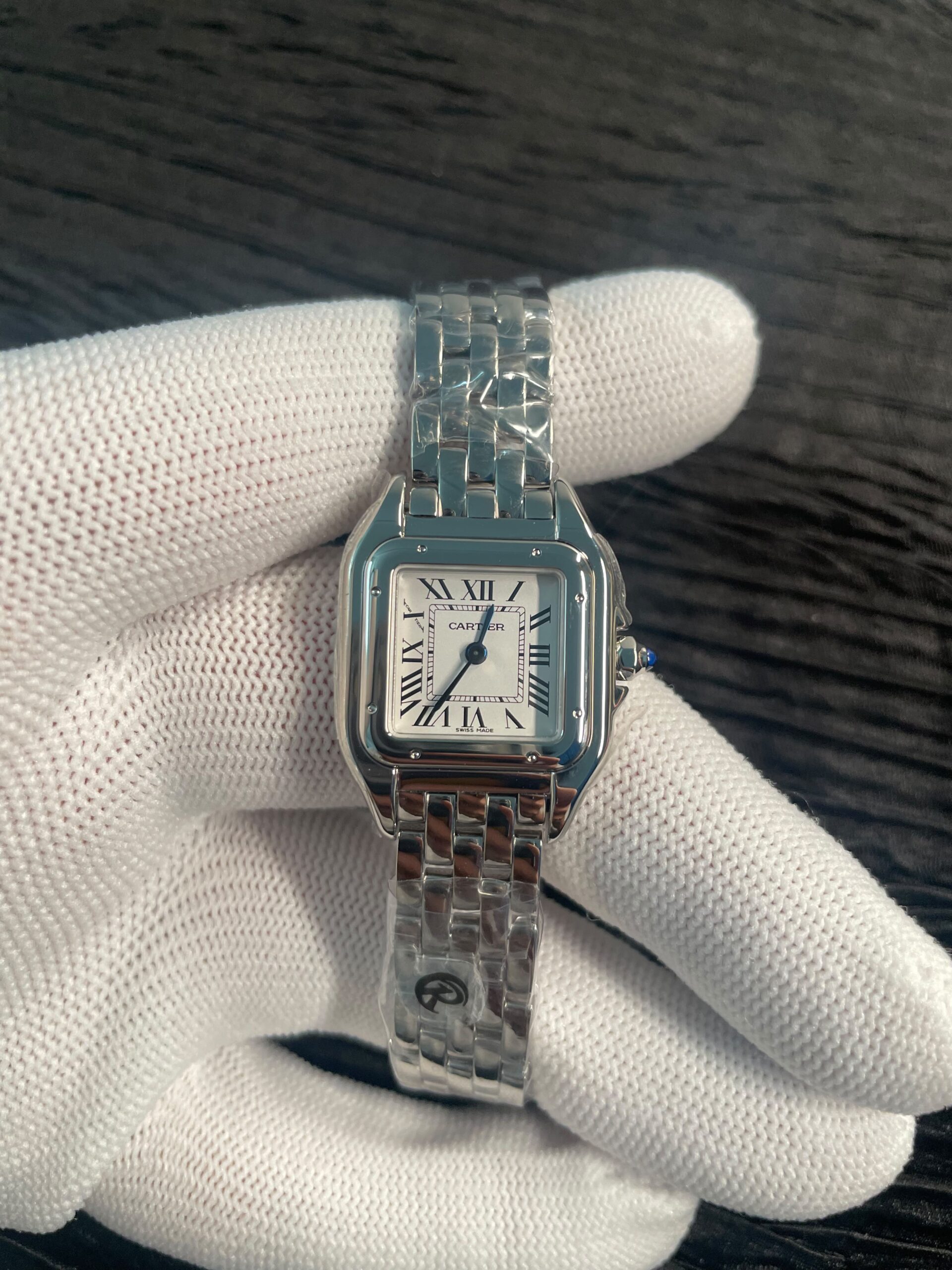 Panthère Secrete Ladies 22mm SS AF 1:1 Best Edition White Dial on SS Bracelet Ronda Quartz