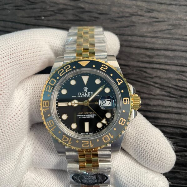 GMT-Master II 126713 GRNR Gray/Black 904L SS/YG NEW CLEAN 1:1 Best Edition Black Dial On Oyster Bracelet DD3285 CHS