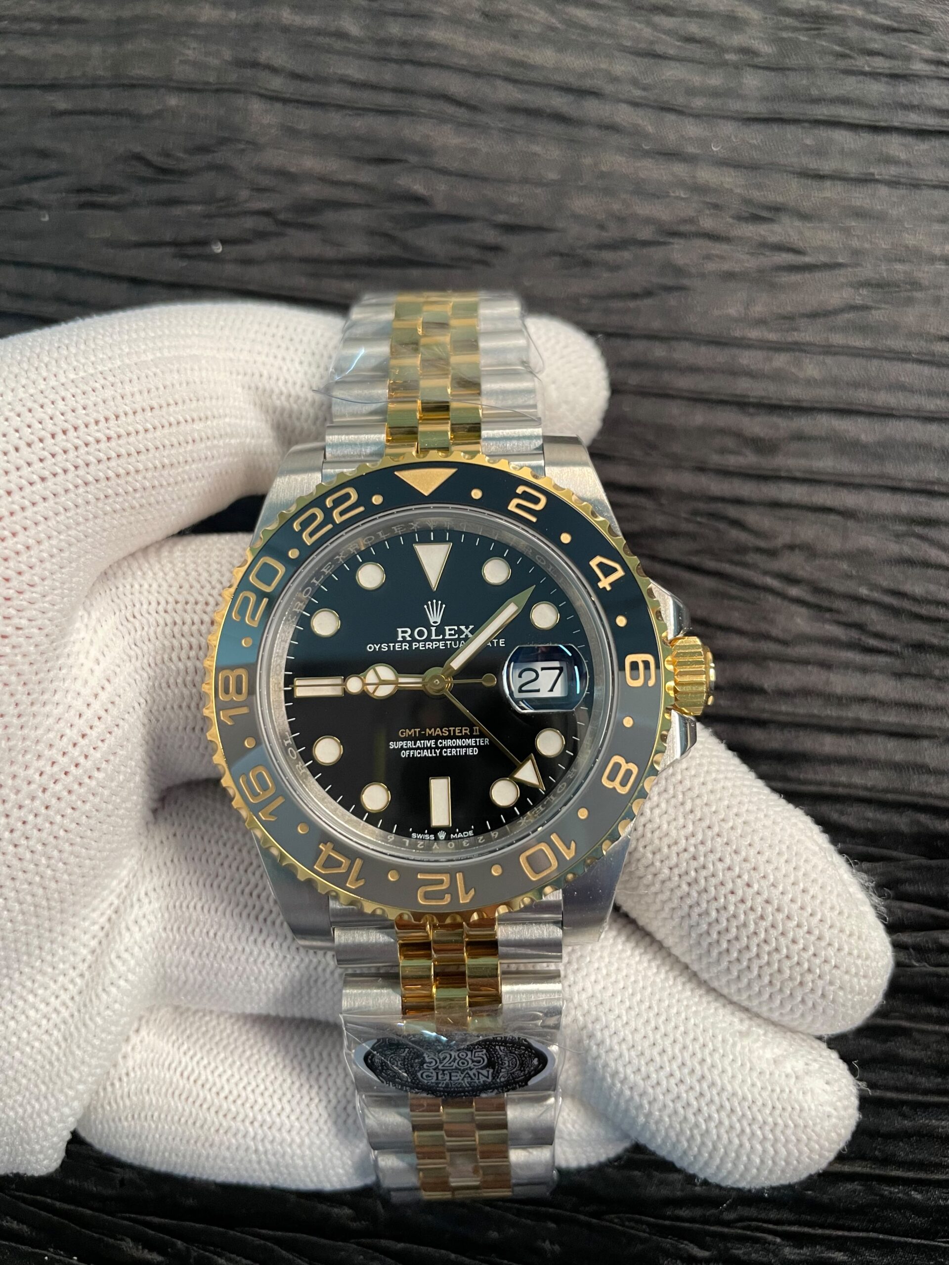 GMT-Master II 126713 GRNR Gray/Black 904L SS/YG NEW CLEAN 1:1 Best Edition Black Dial On Oyster Bracelet DD3285 CHS