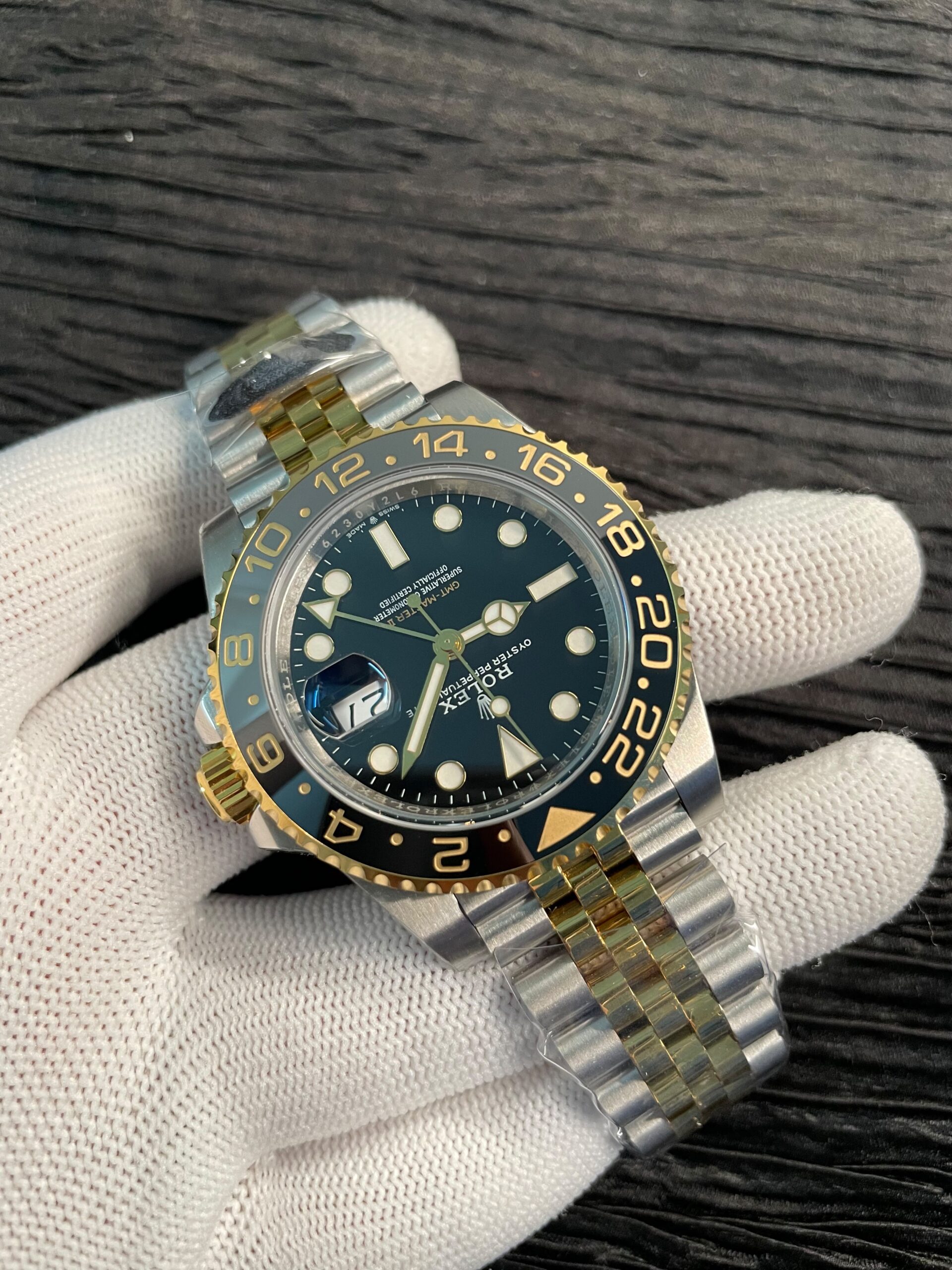 GMT-Master II 126713 GRNR Gray/Black 904L SS/YG NEW CLEAN 1:1 Best Edition Black Dial On Oyster Bracelet DD3285 CHS - Image 4