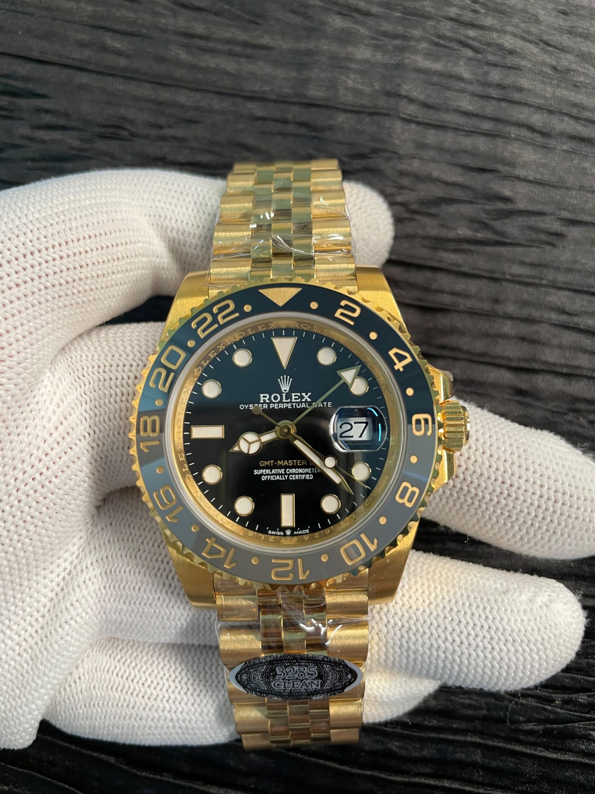 GMT-Master II 126718 GRNR Gray/Black 904L YG NEW CLEAN 1:1 Best Edition Black Dial On Jubilee Bracelet DD3285 CHS