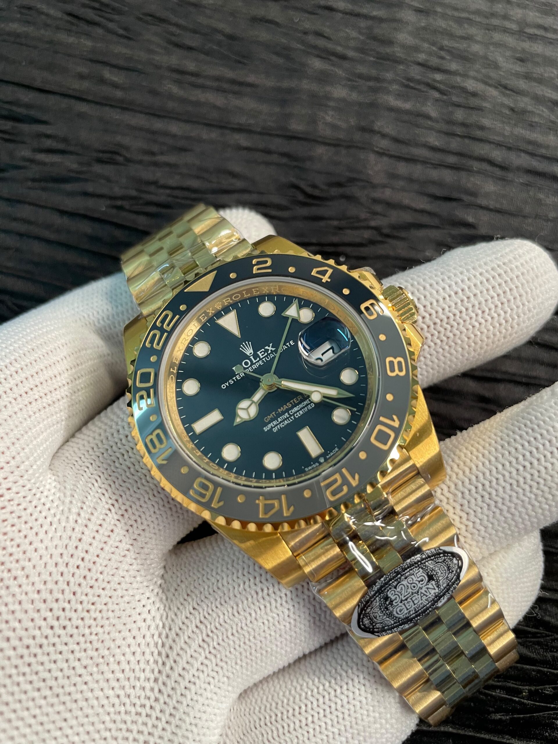 GMT-Master II 126718 GRNR Gray/Black 904L YG NEW CLEAN 1:1 Best Edition Black Dial On Jubilee Bracelet DD3285 CHS - Image 3