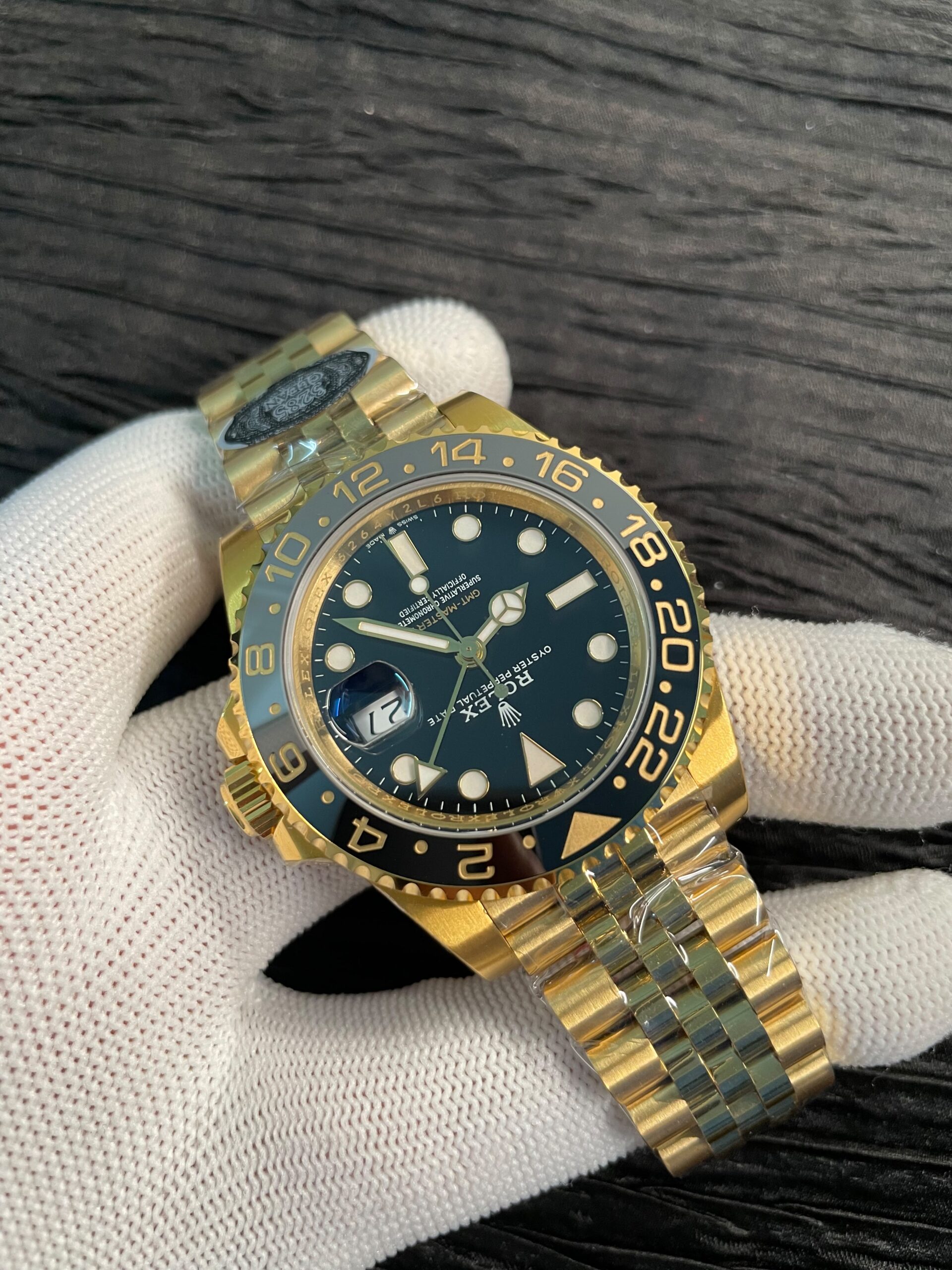 GMT-Master II 126718 GRNR Gray/Black 904L YG NEW CLEAN 1:1 Best Edition Black Dial On Jubilee Bracelet DD3285 CHS - Image 4
