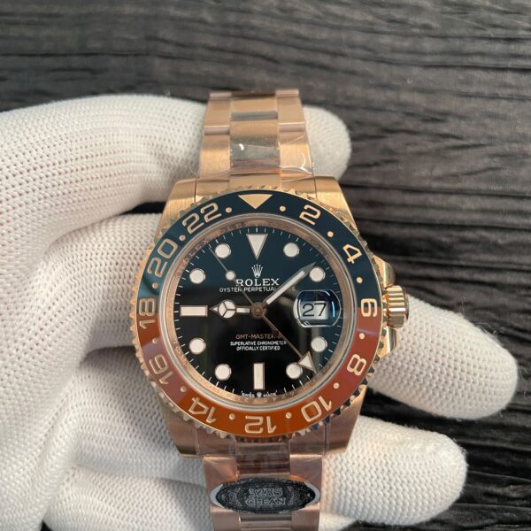 GMT-Master II 126715 CHNR Black/Brown 904L RG NEW CLEAN 1:1 Best Edition Black Dial On Oyster Bracelet DD3285 CHS