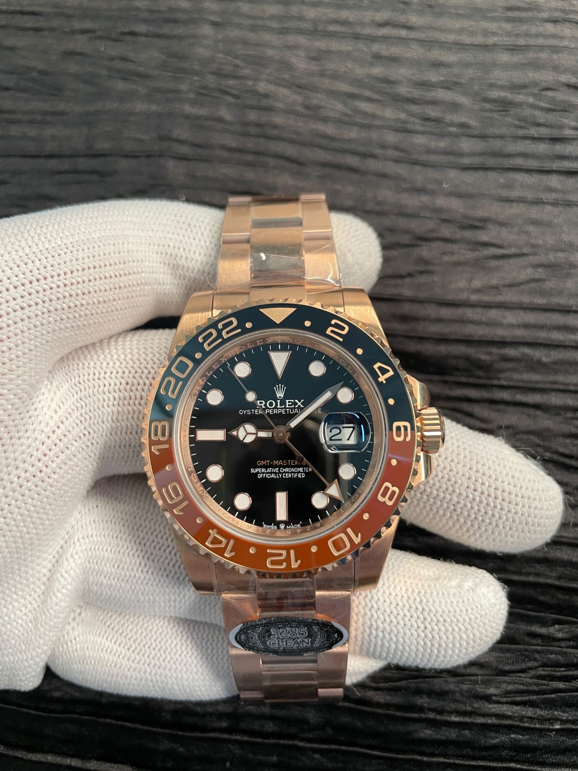 GMT-Master II 126715 CHNR Black/Brown 904L RG NEW CLEAN 1:1 Best Edition Black Dial On Oyster Bracelet DD3285 CHS