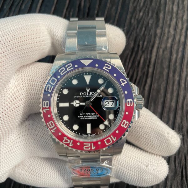 GMT-Master II 126710 BLRO Blue/Red 904L SS NEW CLEAN 1:1 Best Edition Black Dial On Oyster Bracelet DD3285 CHS