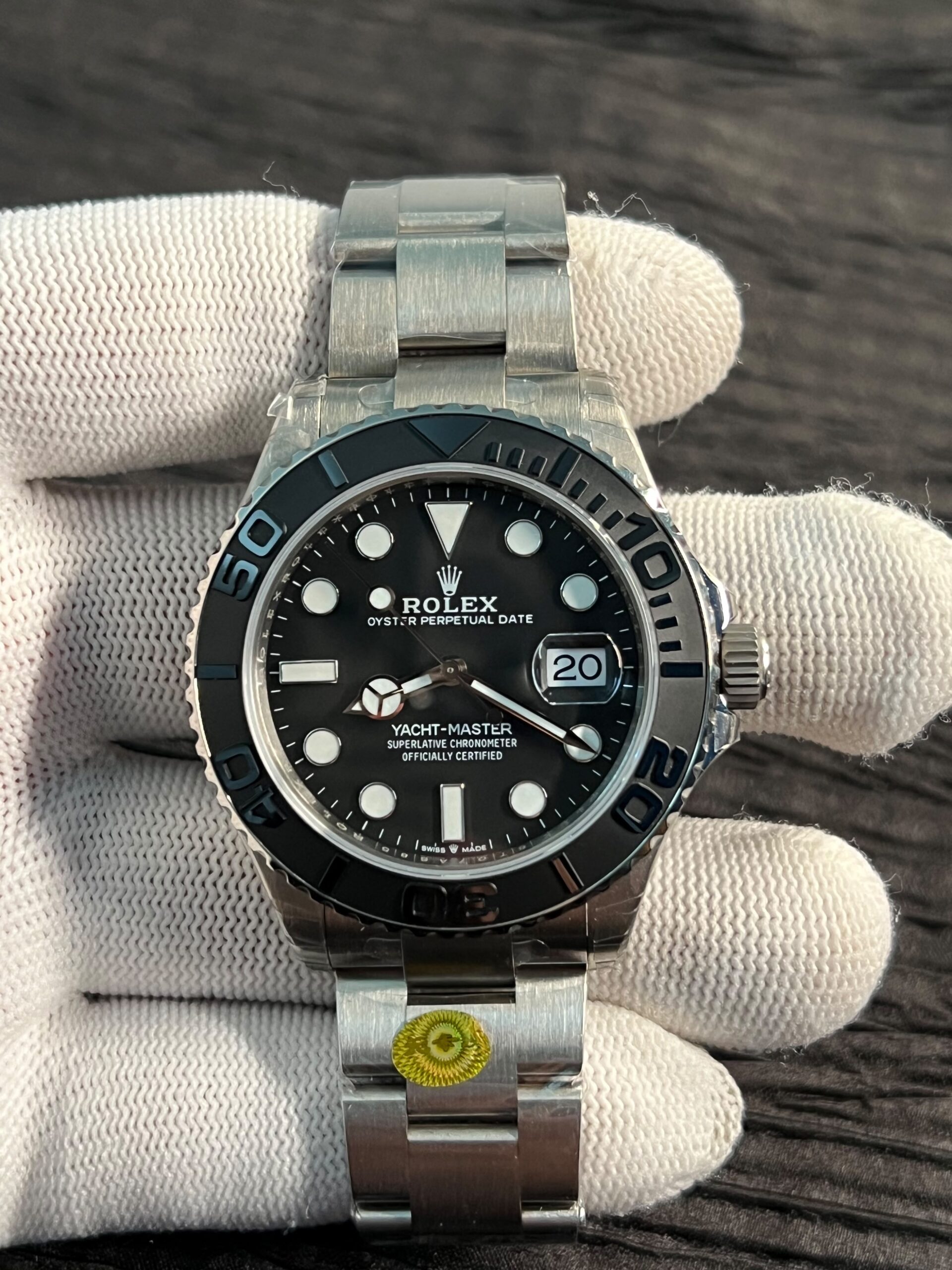 Yacht-Master 226627 VSF V2 Ti 1:1 Best Edition Black Dial On Titanium Bracelet DD3235 (FreeSprung Effect)