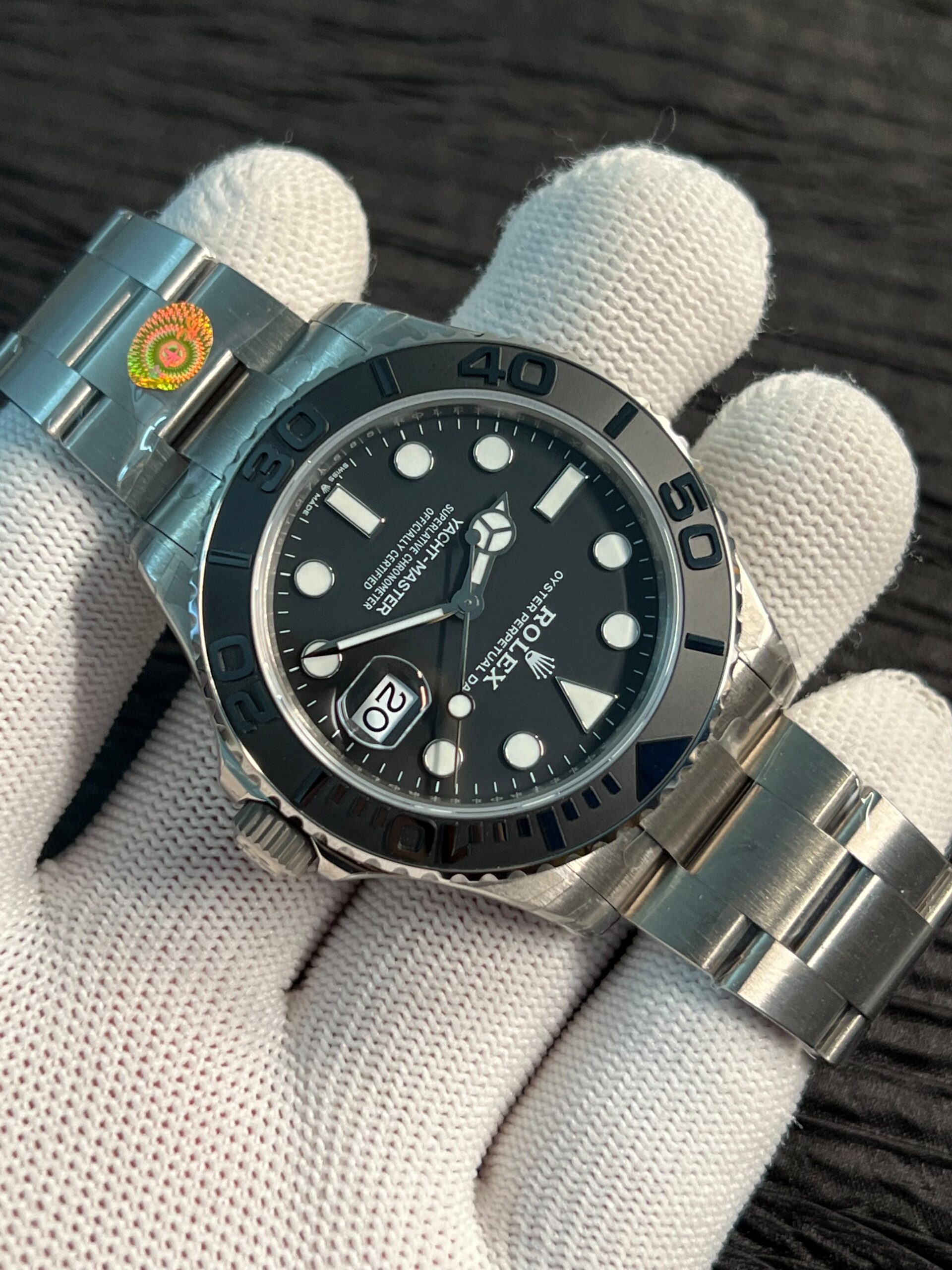 Yacht-Master 226627 VSF V2 Ti 1:1 Best Edition Black Dial On Titanium Bracelet DD3235 (FreeSprung Effect) - Image 4