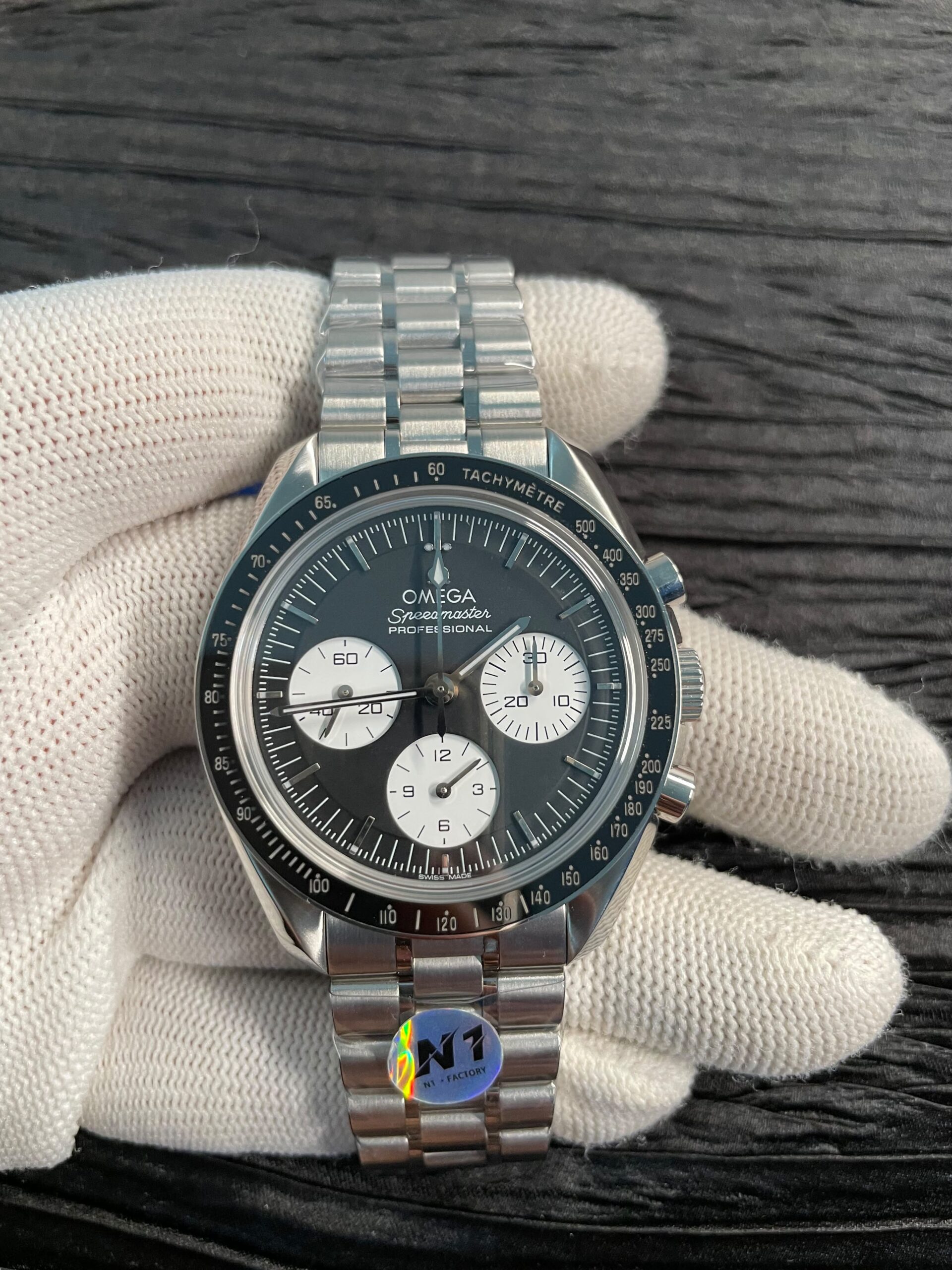 Speedmaster Professional SS N1F Best Edition Black Dial On SS Bracelet Asian 3861