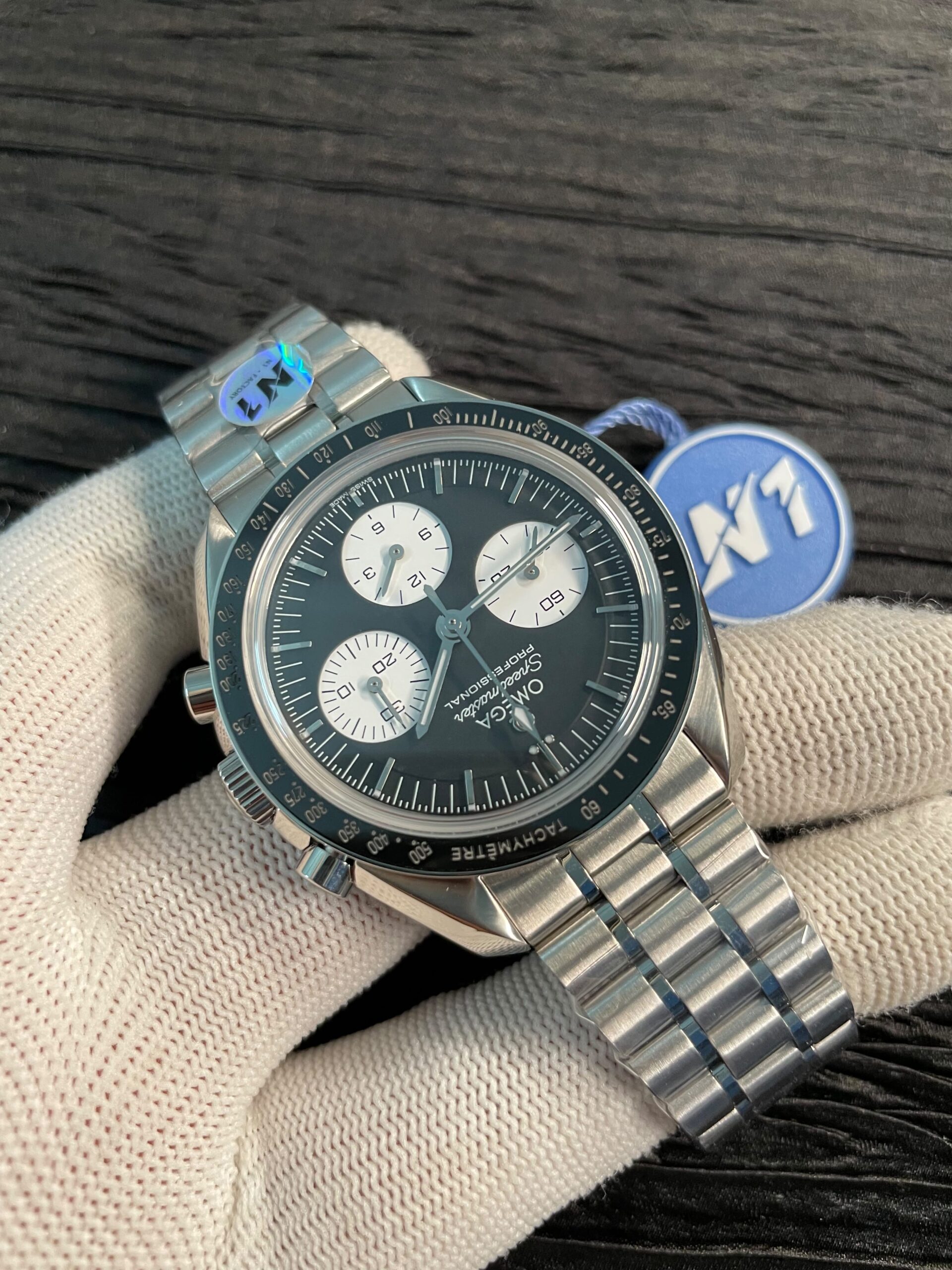 Speedmaster Professional SS N1F Best Edition Black Dial On SS Bracelet Asian 3861 - Image 3