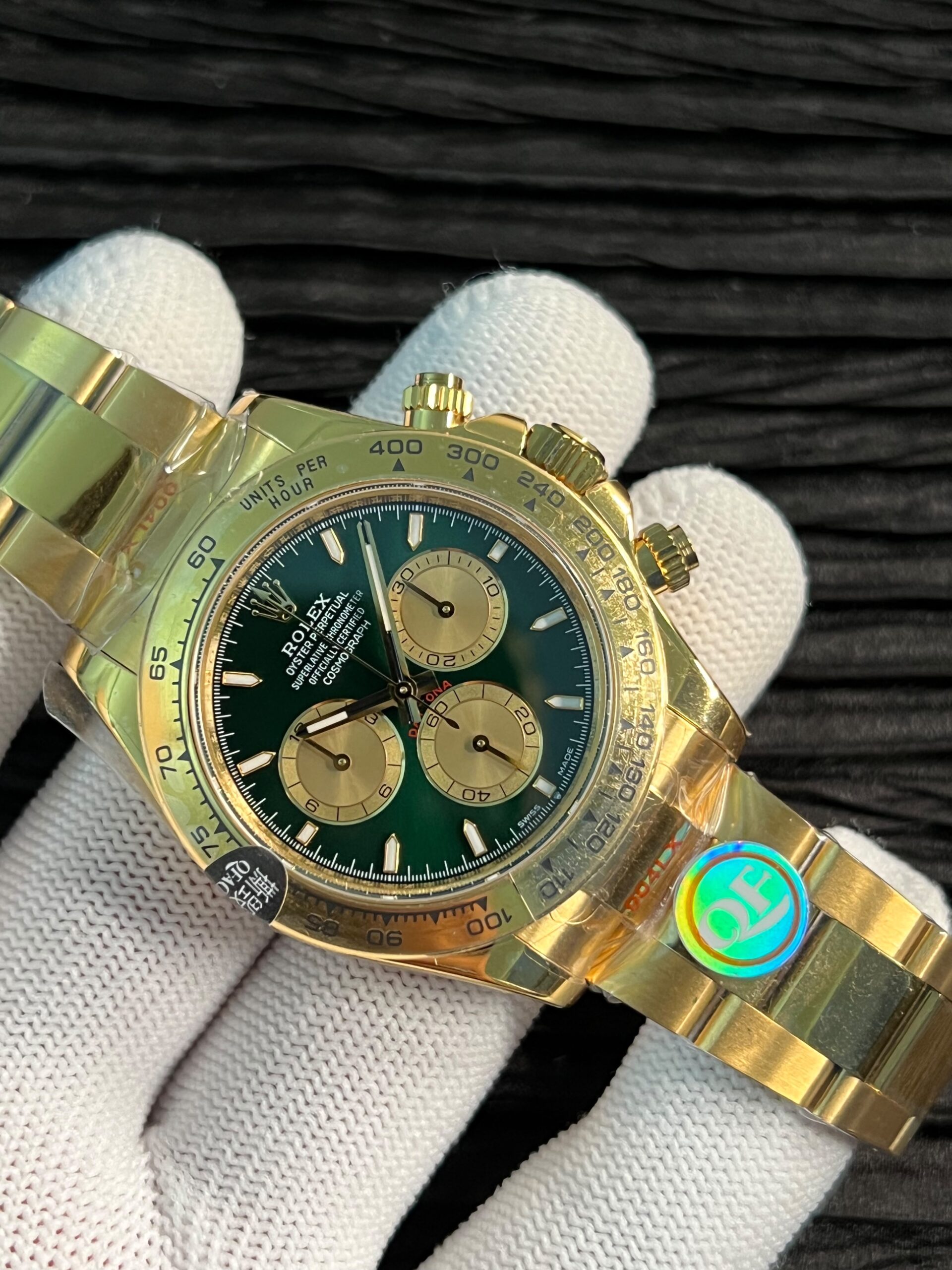 Daytona 126508 QF 1:1 Best Edition Green/YG Dial on YG Bracelet JH4131 (Free Sprung) V18 ca. 218 grams - Image 2